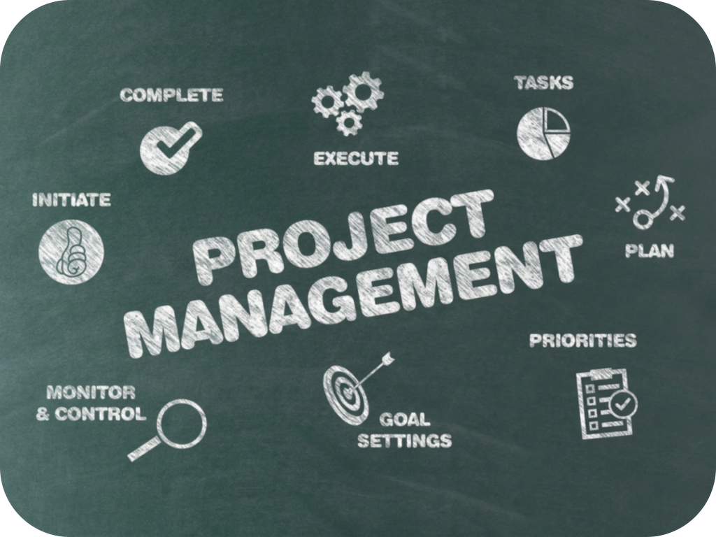 Picture representing Project Management with all it`s basics necessary for digitalization projects